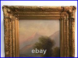 Antique O/c Painting Landscape Framed Unsigned 14 By 22