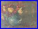 Antique-Oil-on-Canvas-Still-Life-Painting-Jug-Flowers-Signed-Small-30x23cm-p18-01-tzk