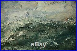 Antique Painting Impressive Seascape Ocean View Marina Vintage Abstract