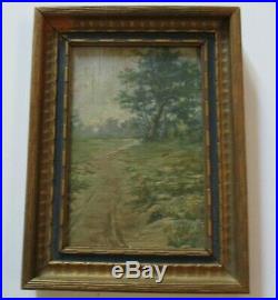 Antique Small Gem Oil Painting Landscape American Impressionist Impressionism