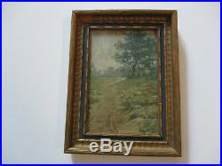 Antique Small Gem Oil Painting Landscape American Impressionist Impressionism