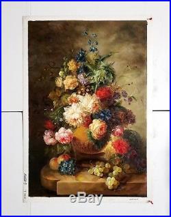 Antique Style Floral, #5, 24x36 100% Hand painted Oil Painting on Canvas