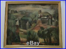 Antique Wpa Era Impressionist Painting Landscape Modernism Expressionism Master