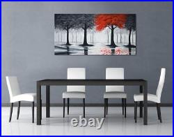 Art Hand Painted Landscape Oil Painting On Canvas Modern Contemporary 40x20 in