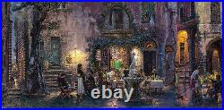 Art Oil painting cityscape pretty-life-monterosso people pary in dusk canvas 48