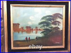 Art oil on canvas signed Sessa painting