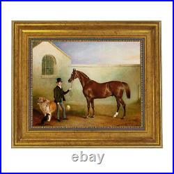 Ashton Being Held Equestrian Fox Hunt Scene Oil Painting Print Reproduction