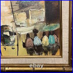 Asian Street Scene Cesar Buenaventura StyleOIL ON CANVAS Board 24X20