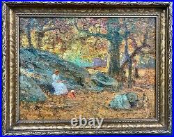Autumn in the Woods, NY Impressionist Benjamin Eggleston, c. 1920