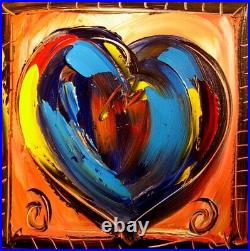 BLUE HEARTS Pop Art Painting Original Oil On Canvas Gallery G54YBUO