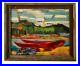 Bateaux-24x20-Oil-Painting-Signed-Boats-Blue-Red-Tommy-Thompson-Inspired-01-ktnk