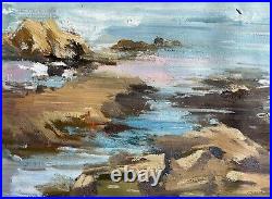 Beach & Boats, Ocean, Original Oil Painting by Jason, 71 x 51 cm
