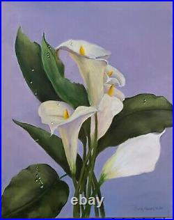 Beautiful Calla Lilies. 16 x 20 gallery wrapped stretched canvas