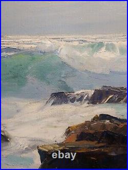 Bennett Bradbury -Laguna Rocky Seascape-Beautiful California Oil painting