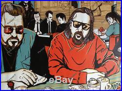 Big Lebowski Pulp Fiction Oil Painting Hand-Painted Art Canvas NOT a Print 24x40