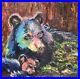 Black-Bear-Cub-20x20-Original-Oil-Painting-Signed-Art-Baby-Gallery-Art-01-chze
