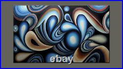 Blue Abstract Oil painting Hand Painted On Canvas Wall Art Modern Home Decor