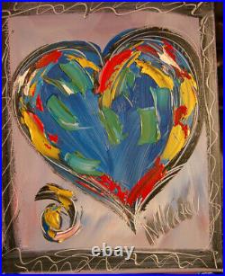 Blue Heart For You Popart Original Painting Stretched Canvas Fsdfb