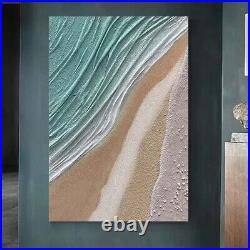 Blue Sea Hand Painted Abstract Canvas Picture Contemporary Art Oil Painting