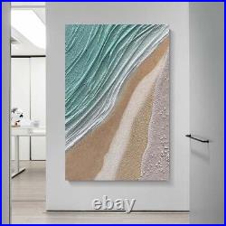 Blue Sea Hand Painted Abstract Canvas Picture Contemporary Art Oil Painting