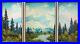 Bob-Ross-Original-Oil-Painting-Triptych-Mountain-Landscape-with-COA-s-STUNNING-01-foet
