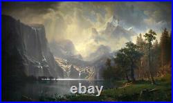 Breathtaking Landscape Oil-Painting Reproduction of Among the Sierra Nevada