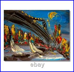 Brooklyn Impressionist Large Original Oil Painting Canvas Art Rsbuo8