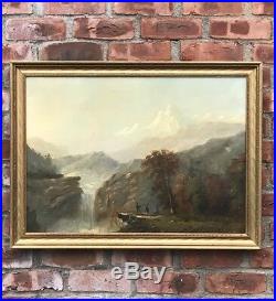 C1870 Hudson River School Painting With Native Americans By Charles Lanman