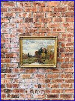 C1900 New England Impressionist Landscape Painting Signed William Merritt Post