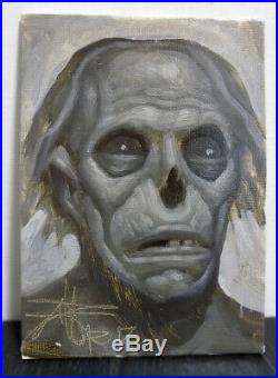 CHET ZAR Original Oil Painting Horror Zombie Monster Dark Art Pop Surrealism