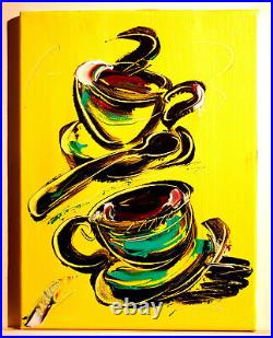 COFFEE Abstract Modern CANVAS Original Painting ARTIST M. KAZAV FDBgDFSD