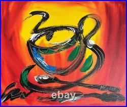 COFFEE? MODERN CANVAS original oil painting ABSTRACT ART? GRHY909