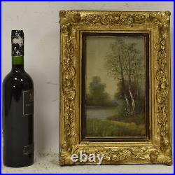 Ca. 1900 old oil Painting still life bouquet of flowers 15 x 10,6 in