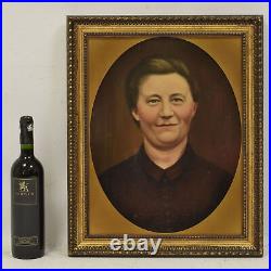 Ca. 1930-1950 old oil painting Portrait of a woman 21,2 x 17,3 in