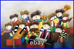 Canvas Oil Painting Musician Children by J. Roybal