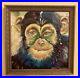 Chimpanzee-Monkey-12x12-Original-Oil-Painting-Framed-Signed-Art-Chimp-01-dp