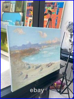 Coastal, Original oil Painting, Handmade Artwork