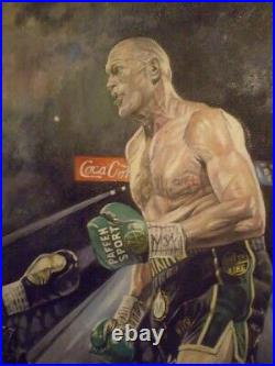 Commission a Tyson Fury Boxing oil on canvas Painting
