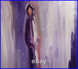 Contemporary expressionist oil painting portrait