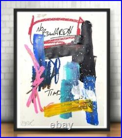 Corbellic Expressionism Words 12x9 Landscape Abstract Original Collectible Art