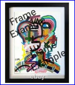 Corbellic Expressionism Words 12x9 Los Angeles Abstract Original Collectible Art