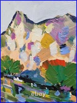 Corbellic Impressionist 14x14 Mountain Landscape New Contemporary Art Canvas