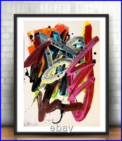 Corbellic Neo Expressionism Abstract 12x9 Gallery Wisdom Wall Home Collectible