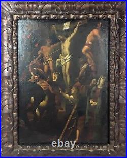 Crucifition. Oil On Canvas. Anonymous. Flemish School. Xvii-xviii Century