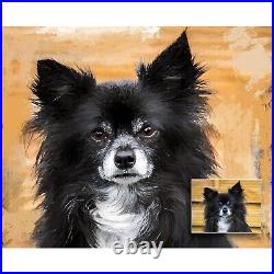 Custom Pet Cat Dog Painting on Canvas (Stretched or Rolled in tube) Acrylic Oil