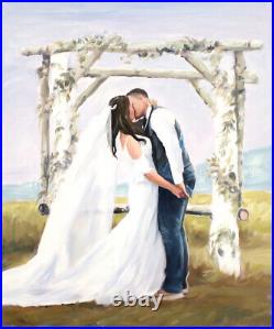 Custom Wedding Portrait Oil Painting on Canvas Family Portrait Unique Gift