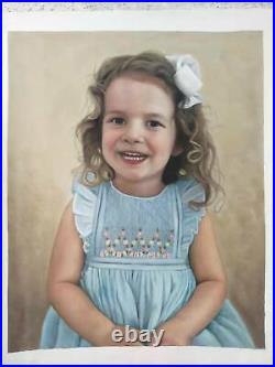 Custom portrait painting from photo, Hand painted, oil painting on canvas