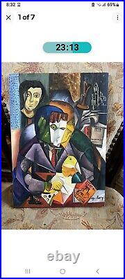 DIEGO RIVERA Oil Canvas Painting Signed A1 Stamped