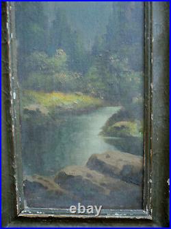 Detreville, Listed, Mount Shasta Ca California Plein Air Impressionist River Oil