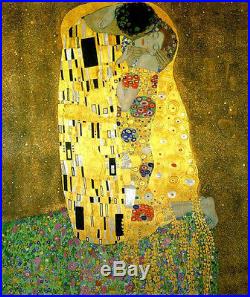 Dream-art Oil painting Gustav Klimt The Kiss Young lovers portraits canvas 36